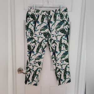 Kenar Tropical Print Pants Size 10, Colorful, Resortwear